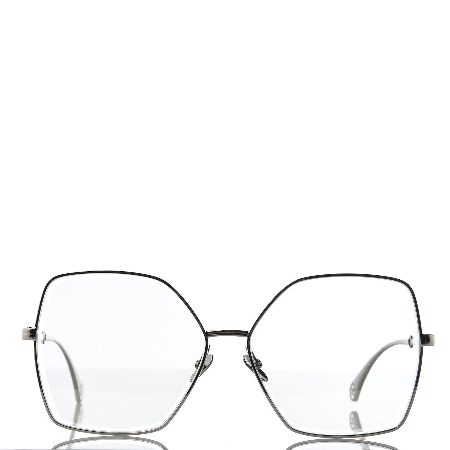 Butterfly Removable Pearl Chain Sunglasses 4262 Silver