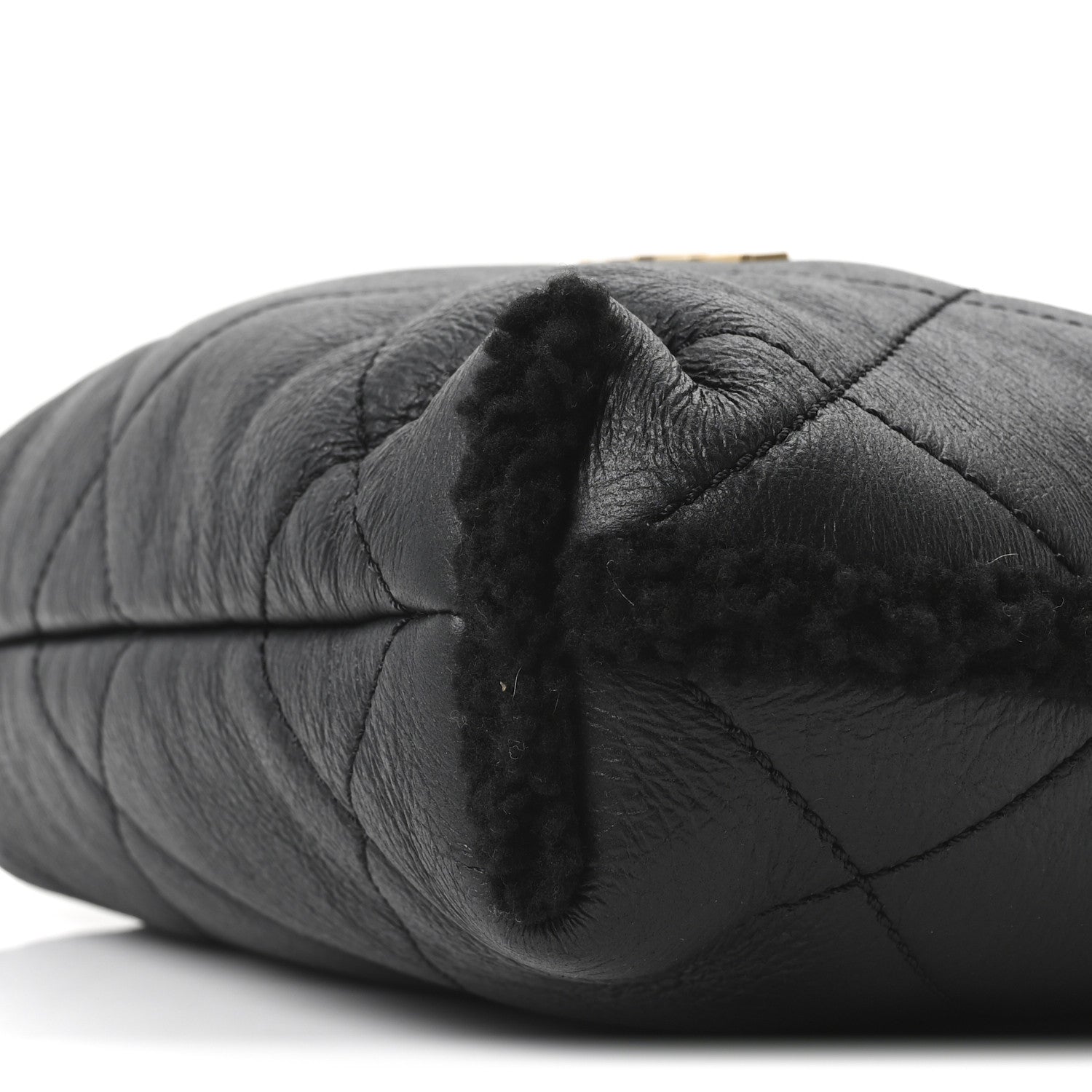 Chanel Aged Lambskin Shearling Quilted Small Chanel 22 Black 11 of 11