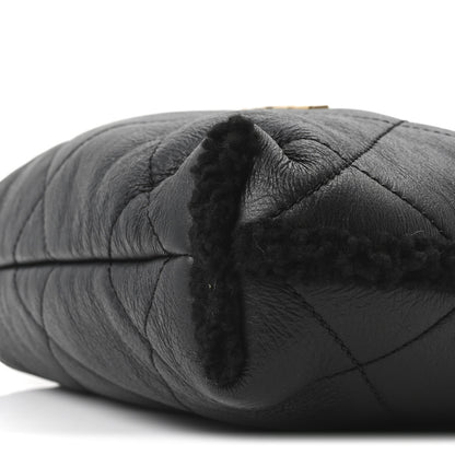 Chanel Aged Lambskin Shearling Quilted Small Chanel 22 Black 11 of 11