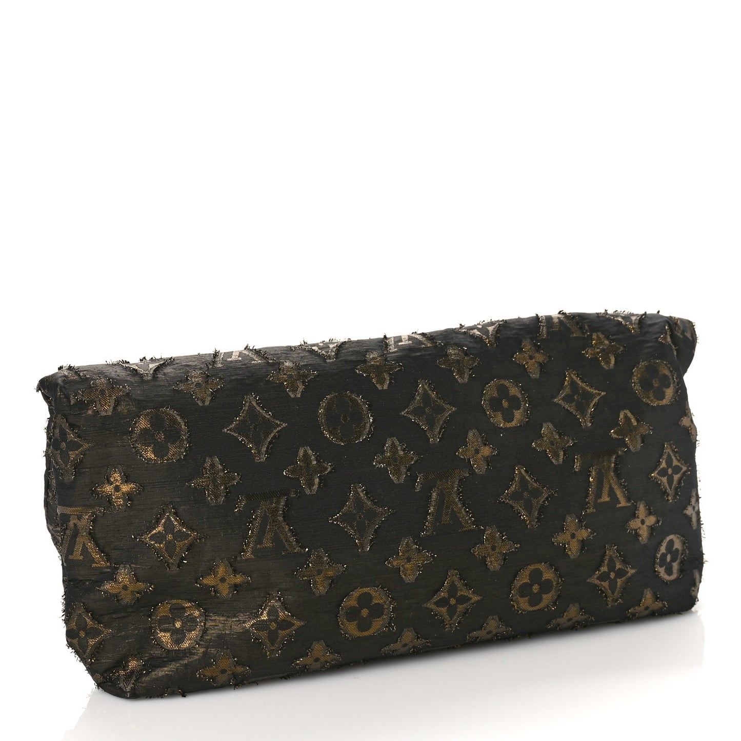 Lurex Quilted Monogram Altair Clutch Bronze