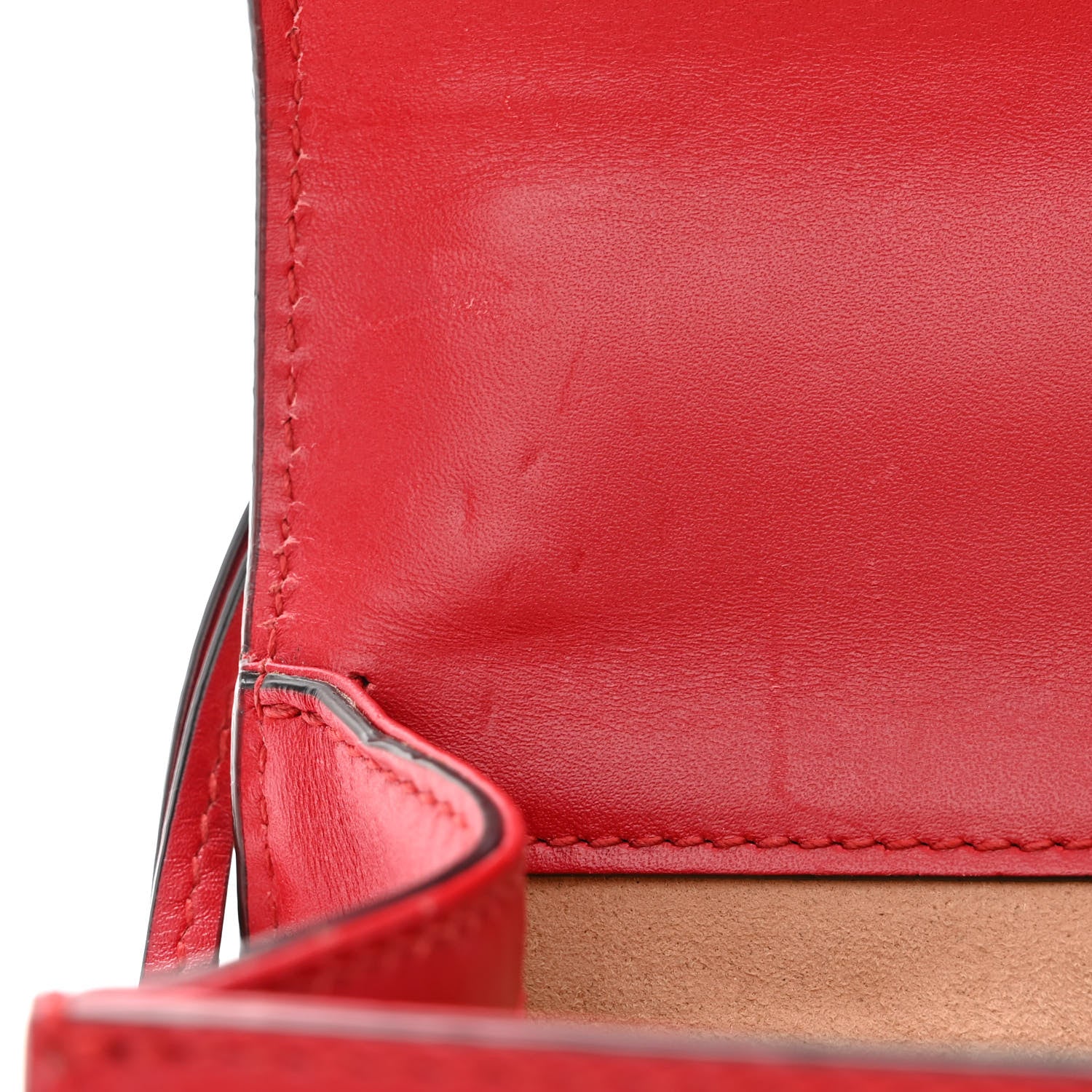 Gucci Guccissima Small Padlock Shoulder Bag Hibiscus Red 11 of 12