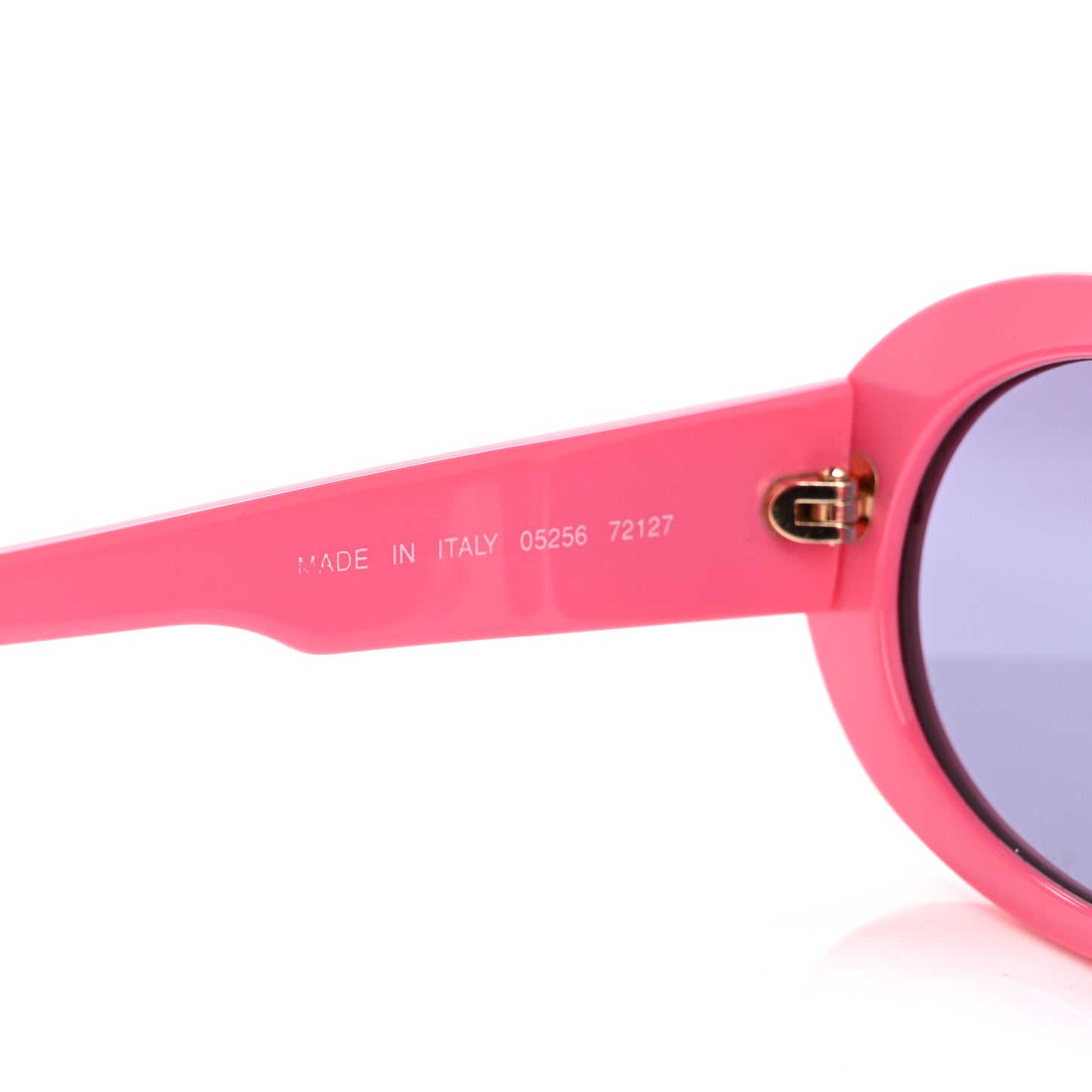 Acetate Crystal Round Sunglasses Pink
