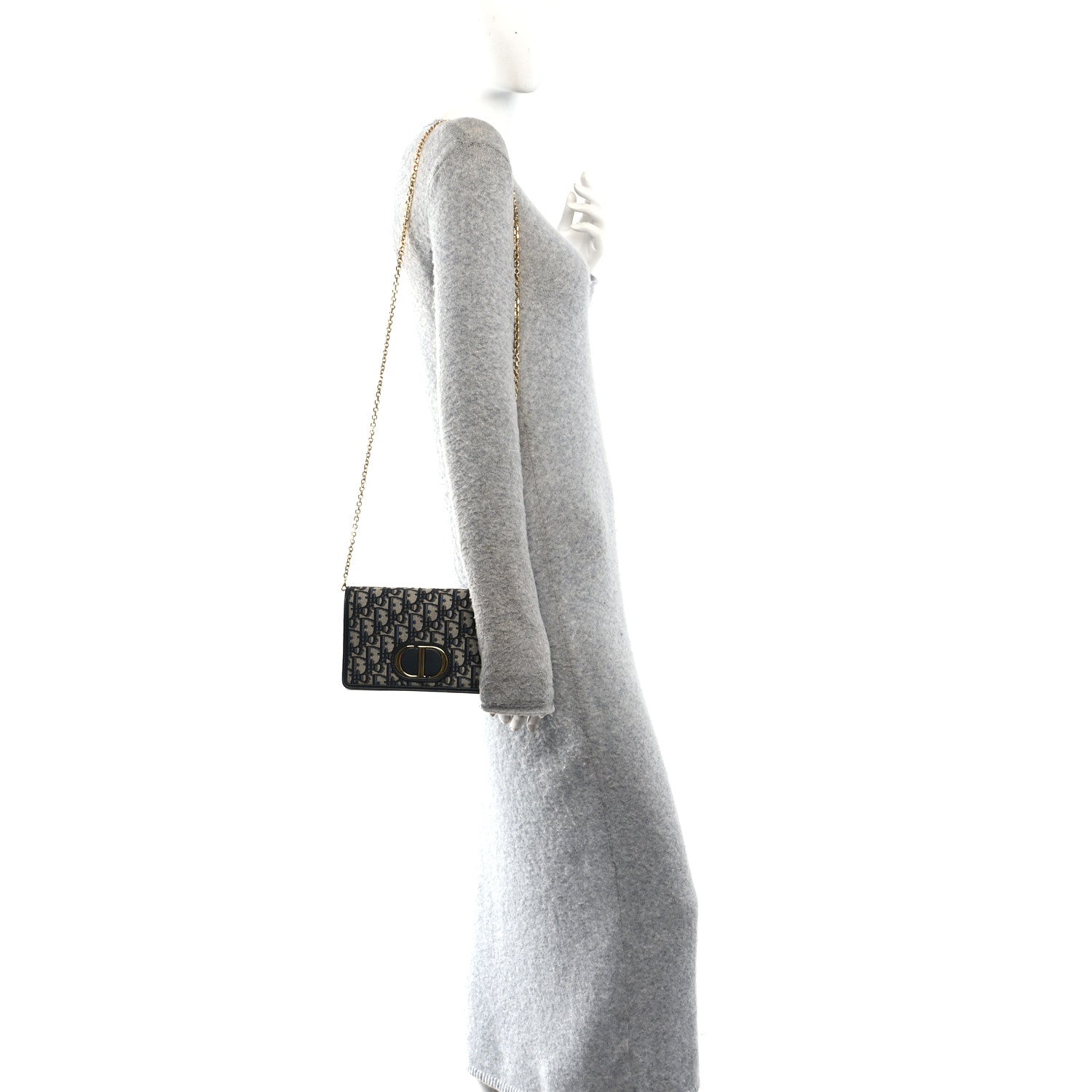 Christian Dior Oblique 30 Montaigne 2-In-1 Pouch Blue 2 of 11