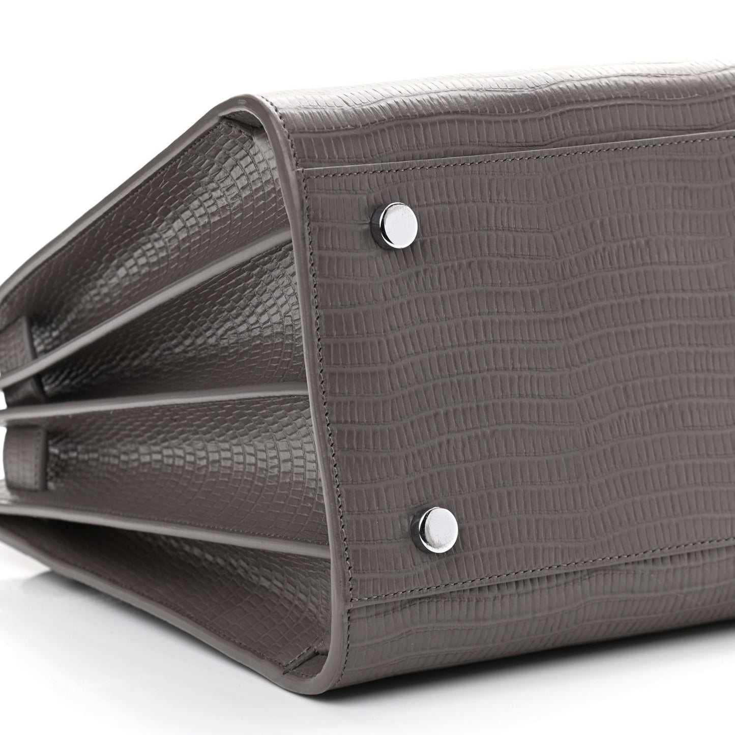 Lizard Calfskin Embossed Small Sac De Jour Fog