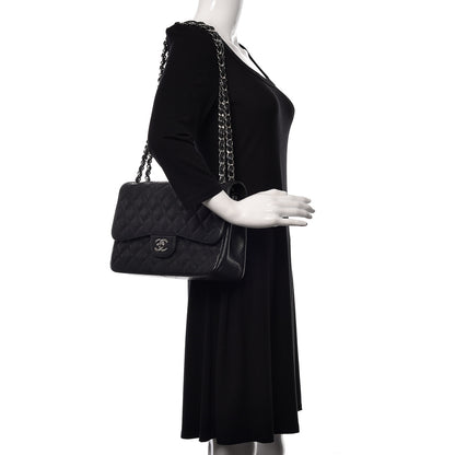 Chanel Caviar Quilted Jumbo Double Flap Black 2 of 10