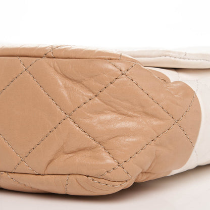 Chanel Lambskin Quilted Medium Flap Beige White 5 of 9