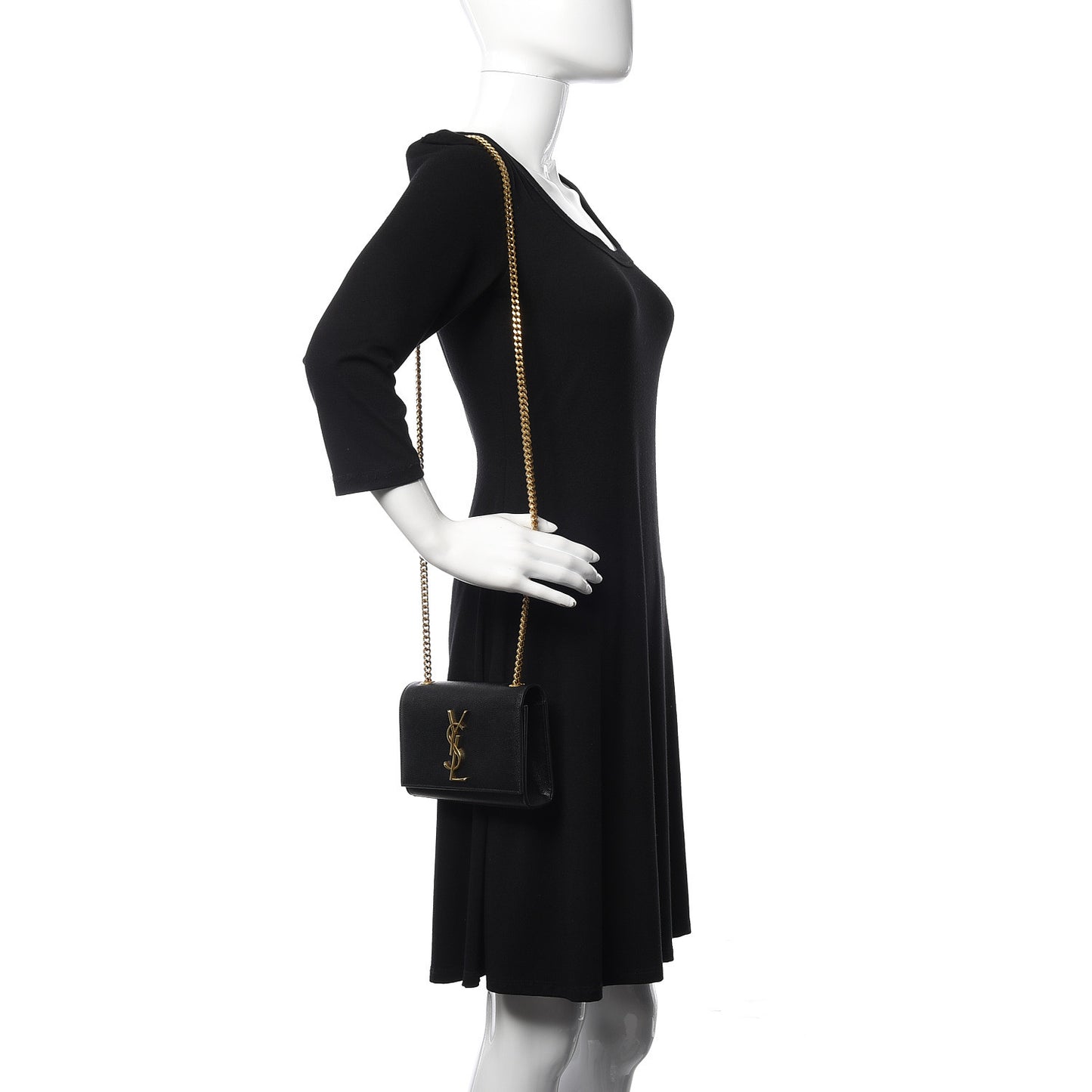 Grain De Poudre Small Monogram Kate Satchel Black