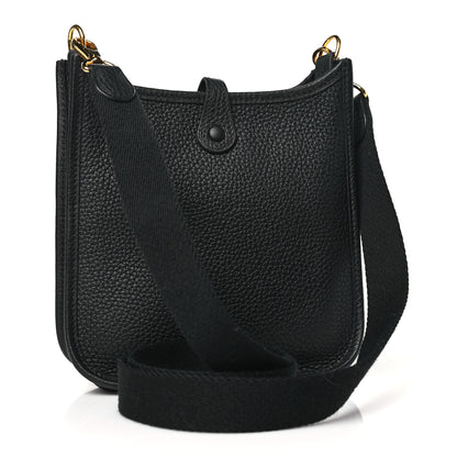 Hermes Taurillon Clemence Evelyne TPM Black 3 of 10
