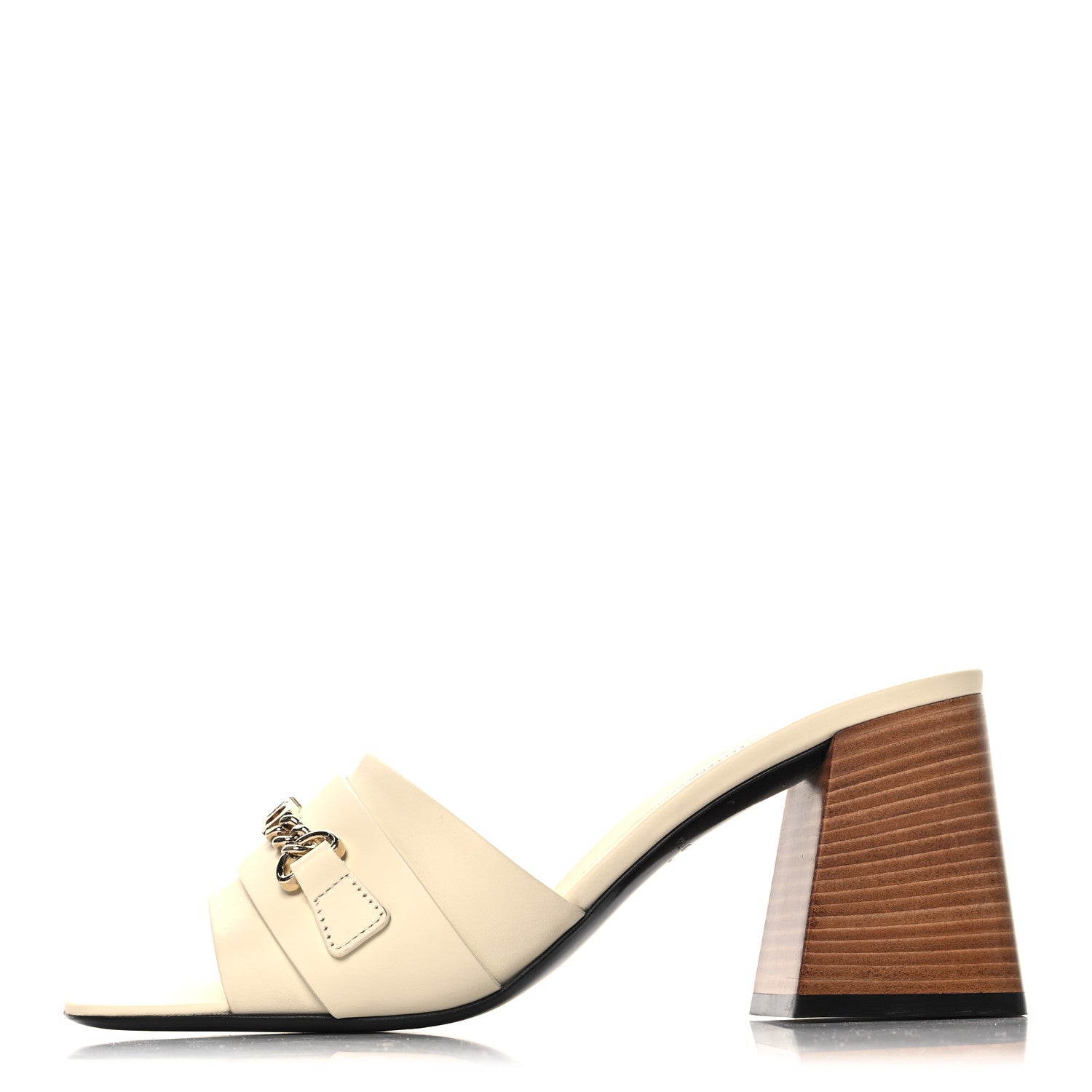 Gucci Calfskin Signoria Sandals 37 New Ivorie 1 of 10
