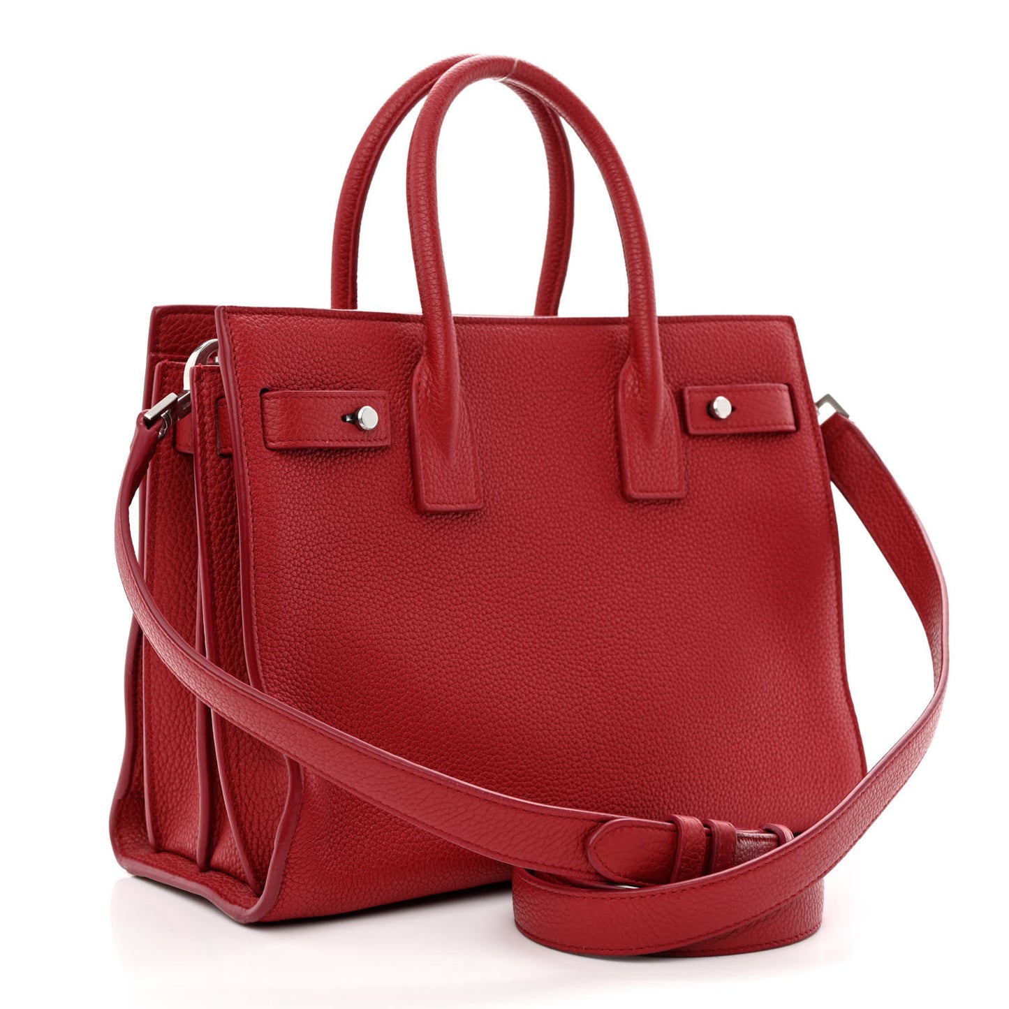 Grained Calfskin Baby Sac De Jour Souple Red