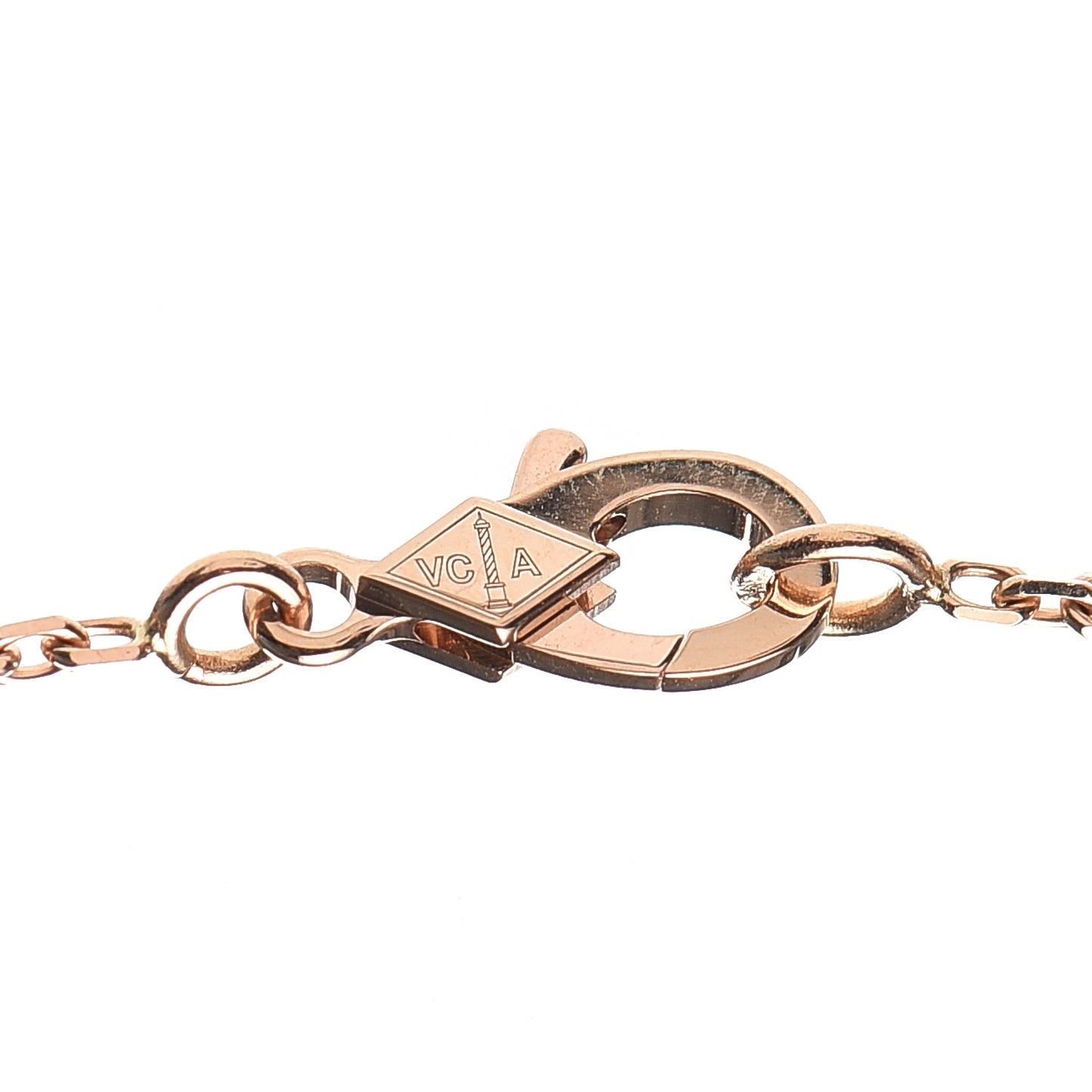 18K Rose Gold Mother of Pearl Magic Alhambra Pendant Necklace