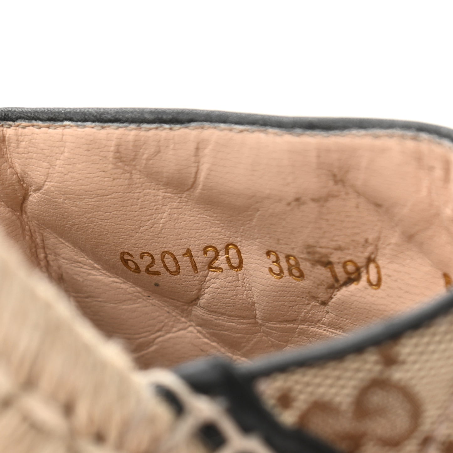 Monogram Matelasse GG Marmont Espadrille 20mm Slide Sandals 38 Beige Ebony Black
