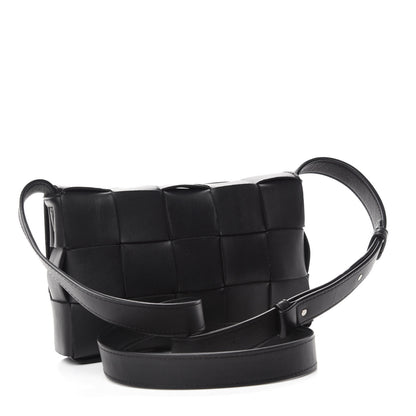 Bottega Veneta Lambskin Maxi Intrecciato Cassette Crossbody Bag Black 3 of 12