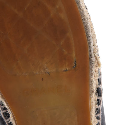 Chanel Lambskin CC Espadrilles 41 Black 11 of 12