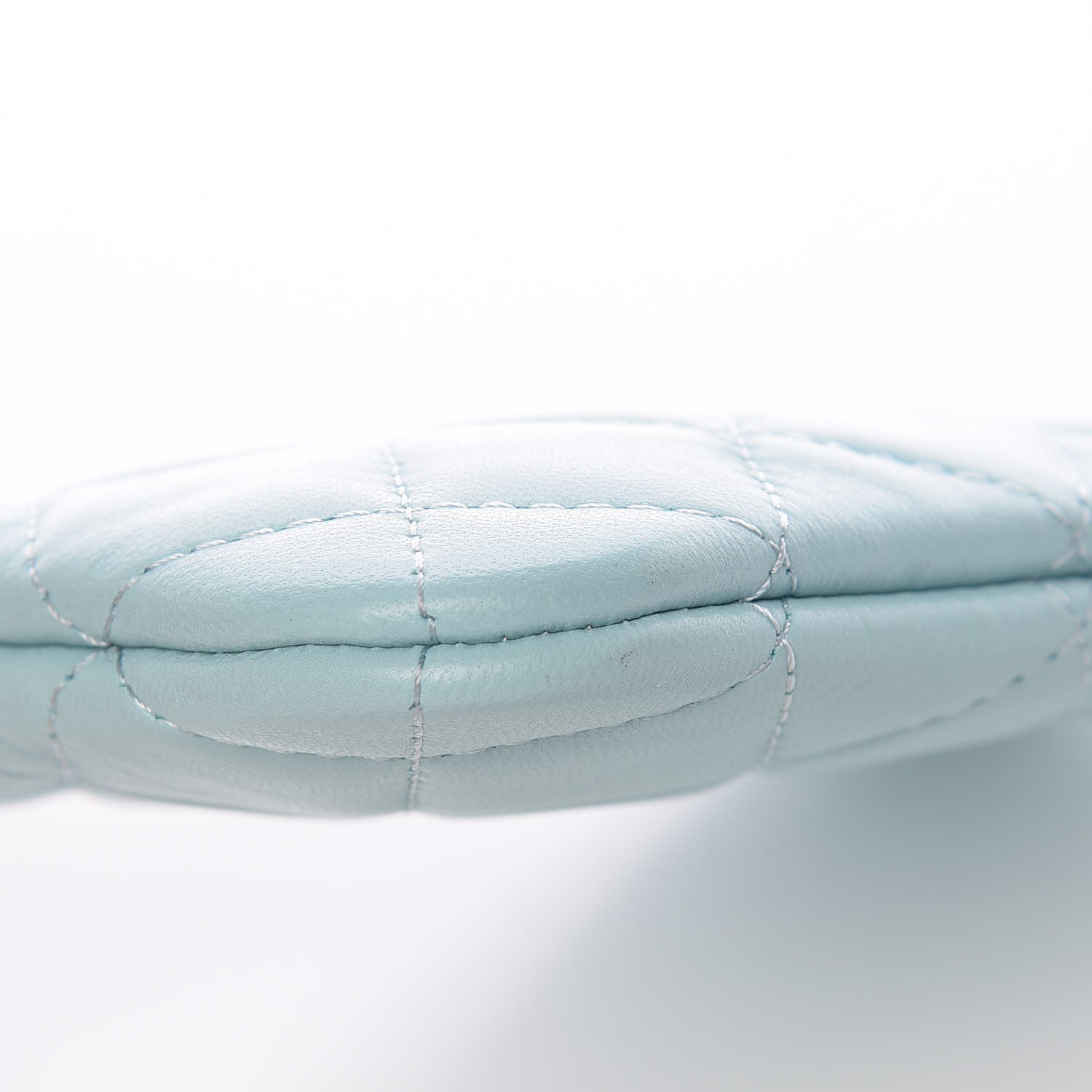 Chanel Lambskin Quilted Small Cosmetic Case Light Blue 8 of 10