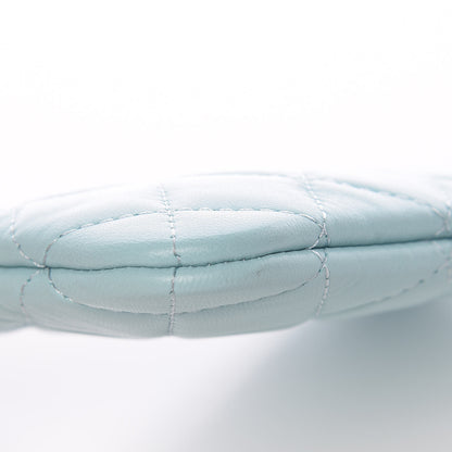 Chanel Lambskin Quilted Small Cosmetic Case Light Blue 8 of 10