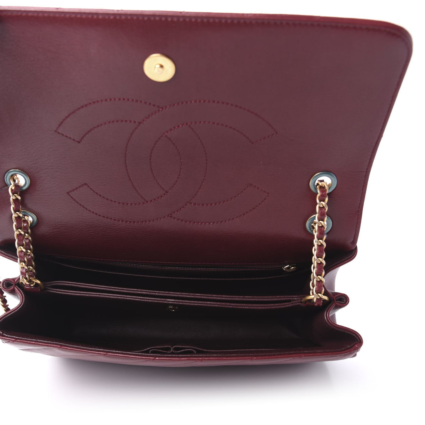 Lambskin Quilted Jumbo Coco Vintage Flap Burgundy