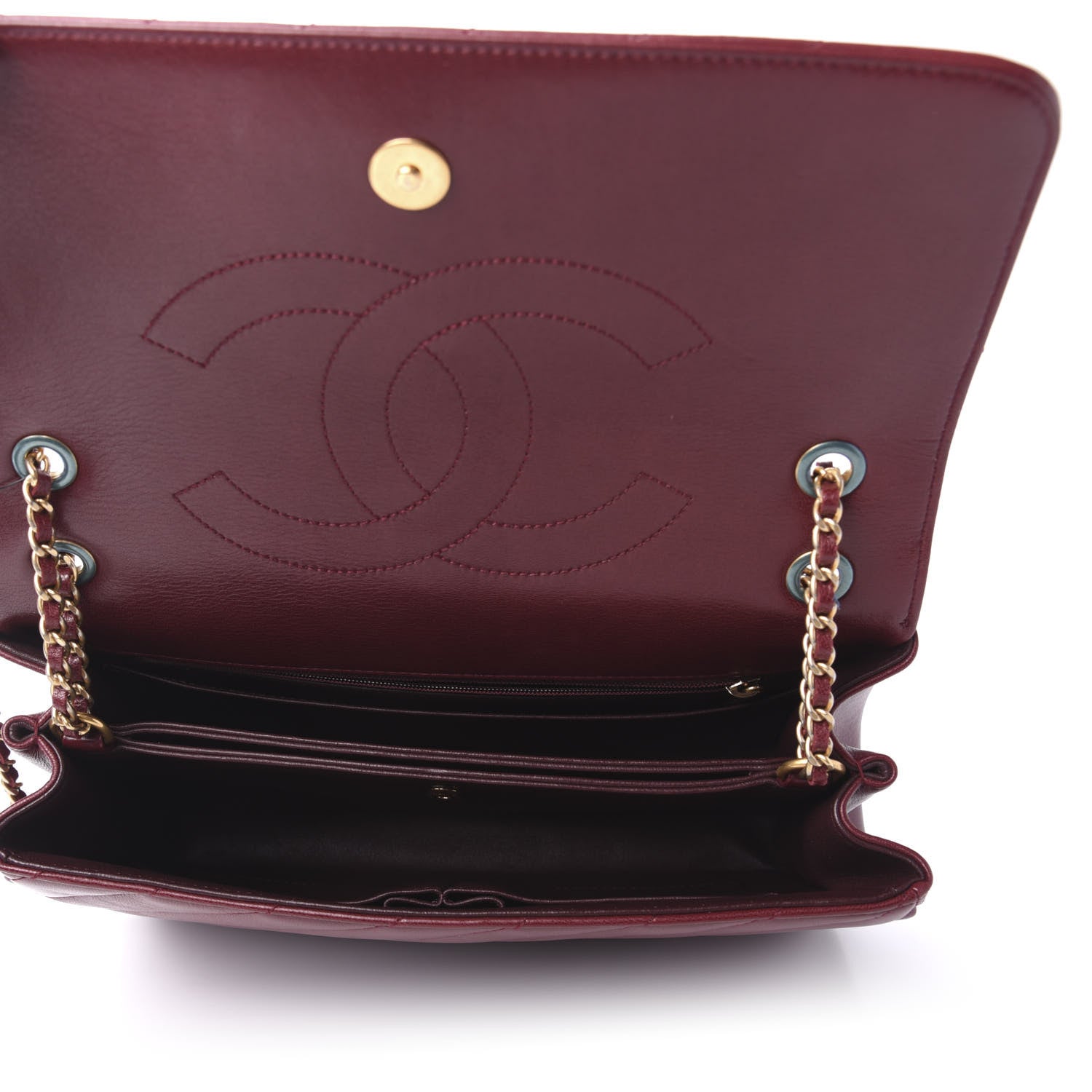 Chanel Lambskin Quilted Jumbo Coco Vintage Flap Burgundy 5 of 11