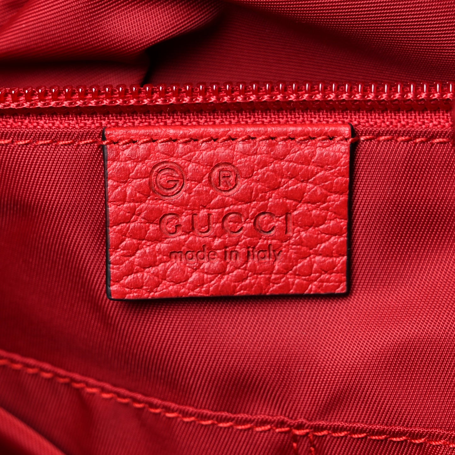 Nylon Monogram Dollar Calfskin Medium Light Double Buckle Backpack Vibrant Red