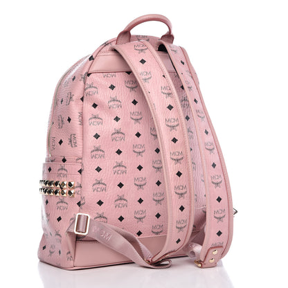 MCM Visetos Medium Side Studs Stark Backpack Pink 3 of 20