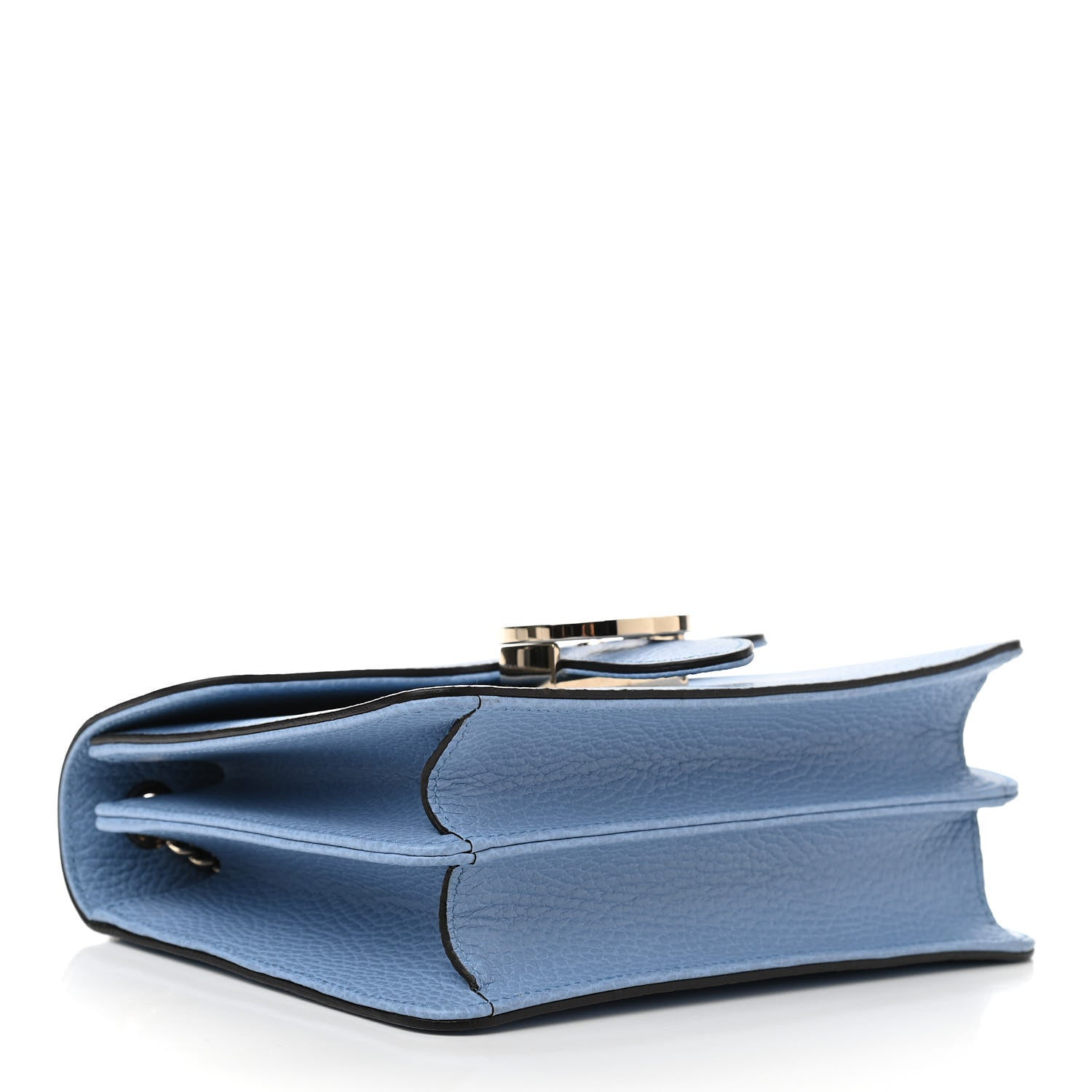 Gucci Dollar Calfskin Small Interlocking G Shoulder Bag Mineral Blue 4 of 10