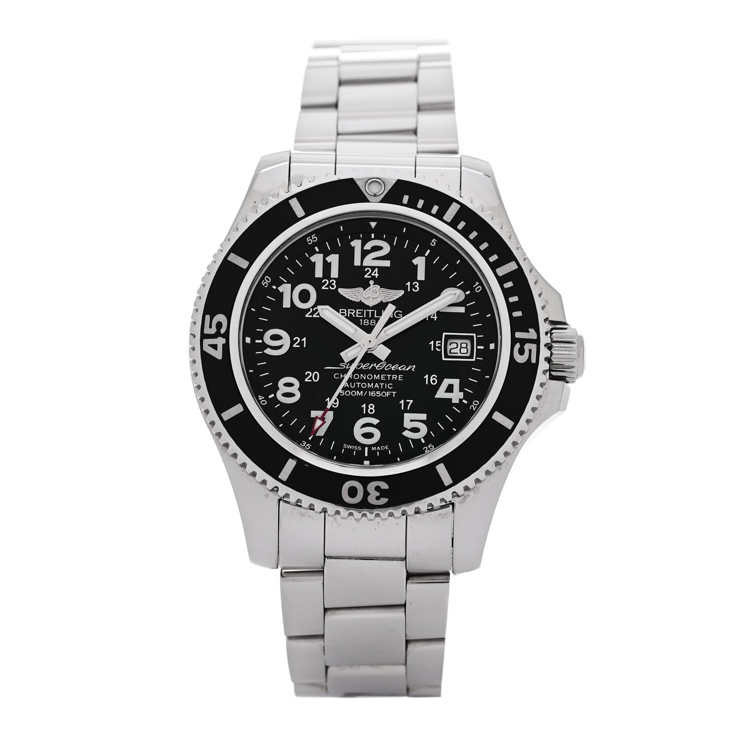 Breitling Stainless Steel 42mm Super Ocean Chronometer Automatic Watch Black A17365 1 of 5
