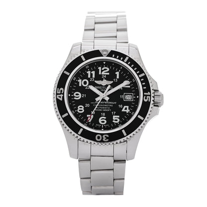 Breitling Stainless Steel 42mm Super Ocean Chronometer Automatic Watch Black A17365 1 of 5