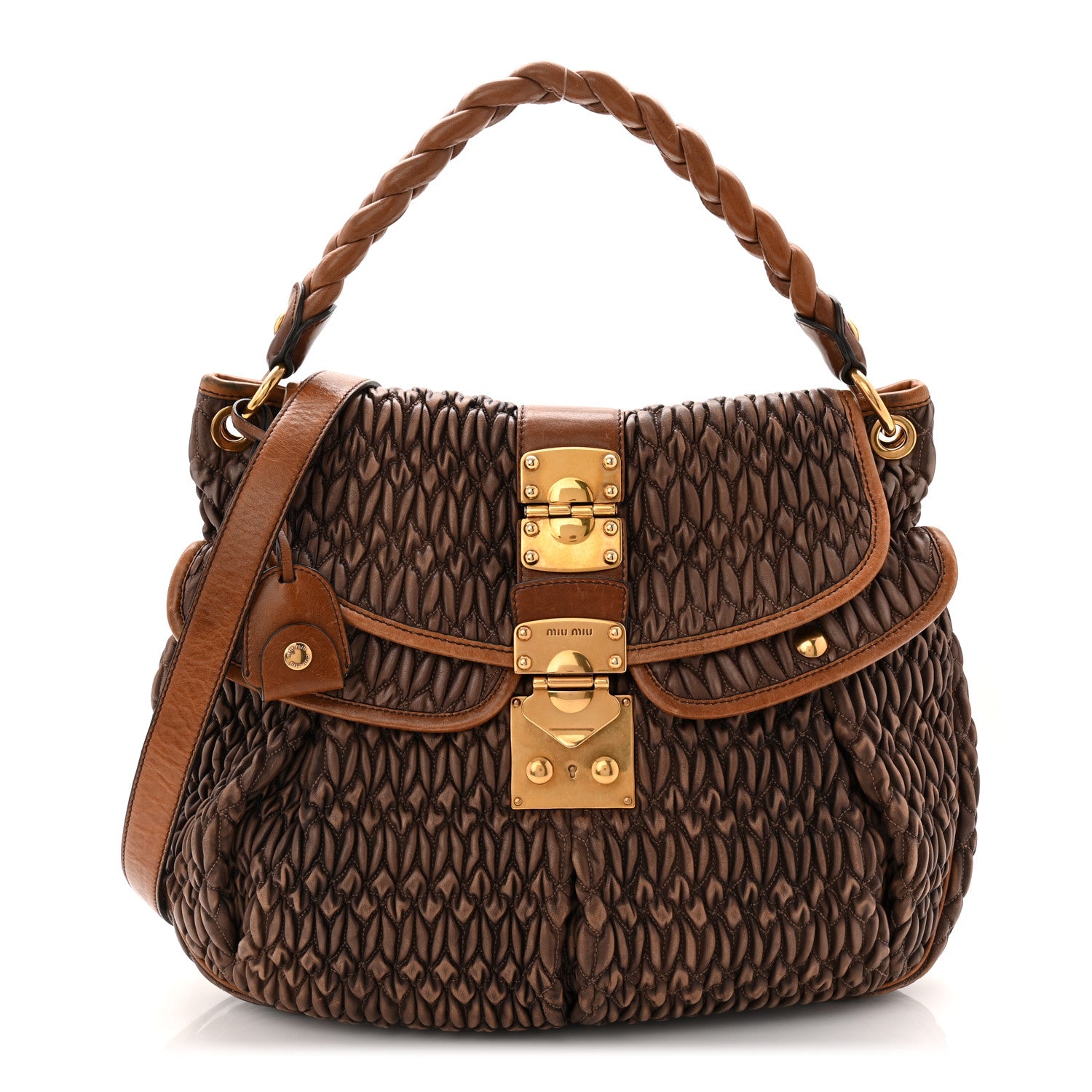 Miu Miu Nappa Cloquet Coffer Hobo Antilope 1 of 10