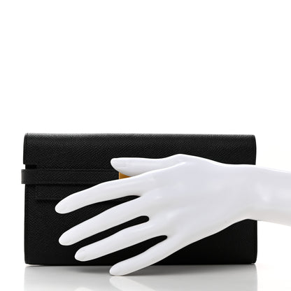 Hermes Epsom Kelly Longue Wallet Black 2 of 8