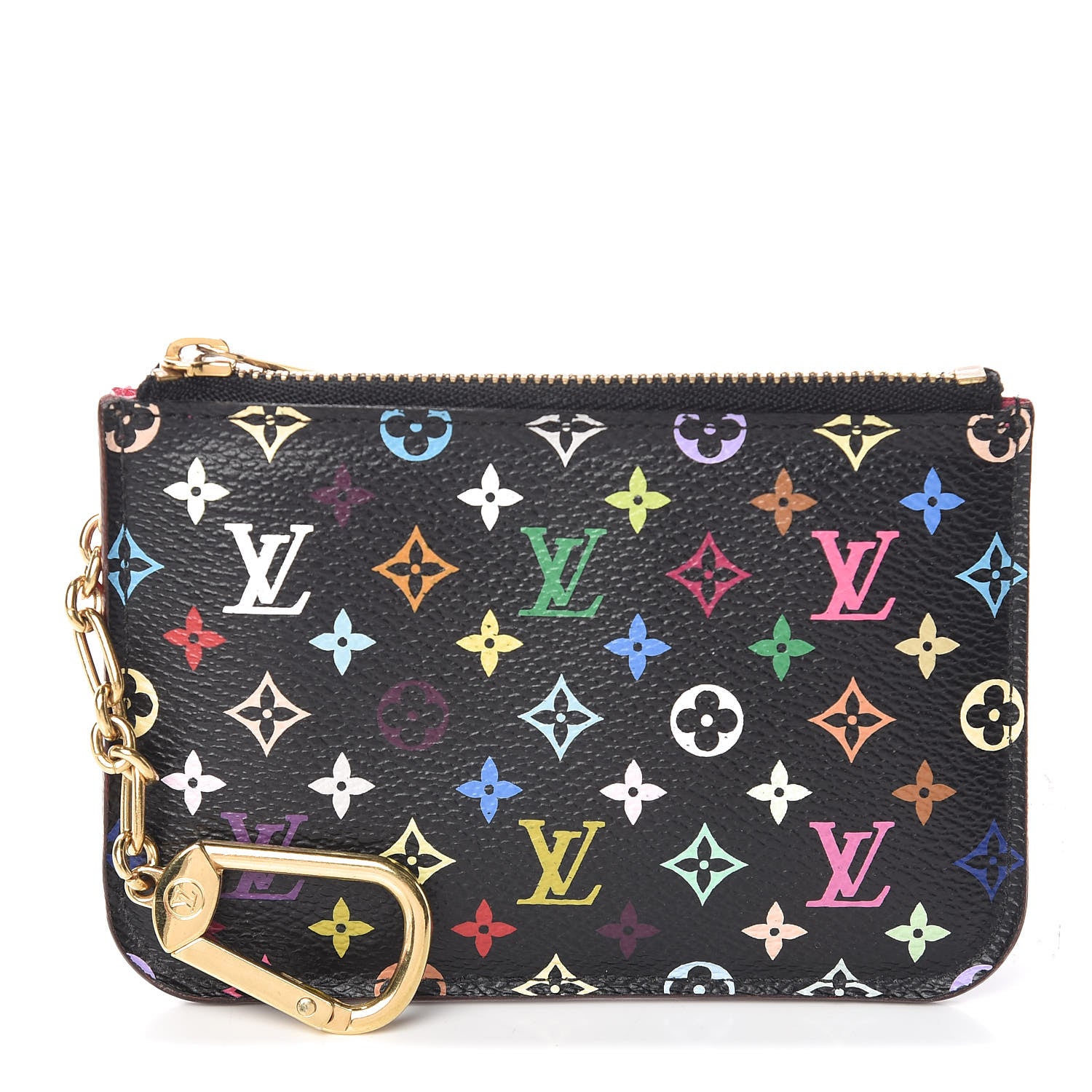 Louis Vuitton Monogram Multicolor Key Pouch Black Grenade 1 of 6
