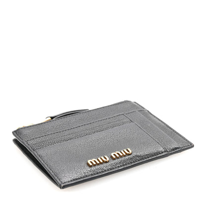 Miu Miu Madras Zip Card Case Black 4 of 6