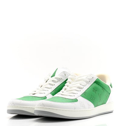 Louis Vuitton Calfskin Monogram Mens Rivoli Sneakers 11 White 3 of 11