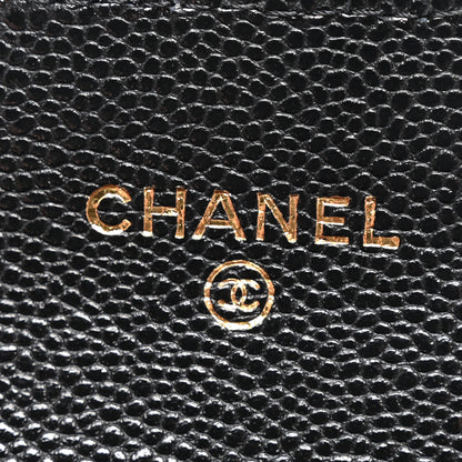 Chanel Caviar Quilted Flap Card Holder Wallet Black 6 of 9