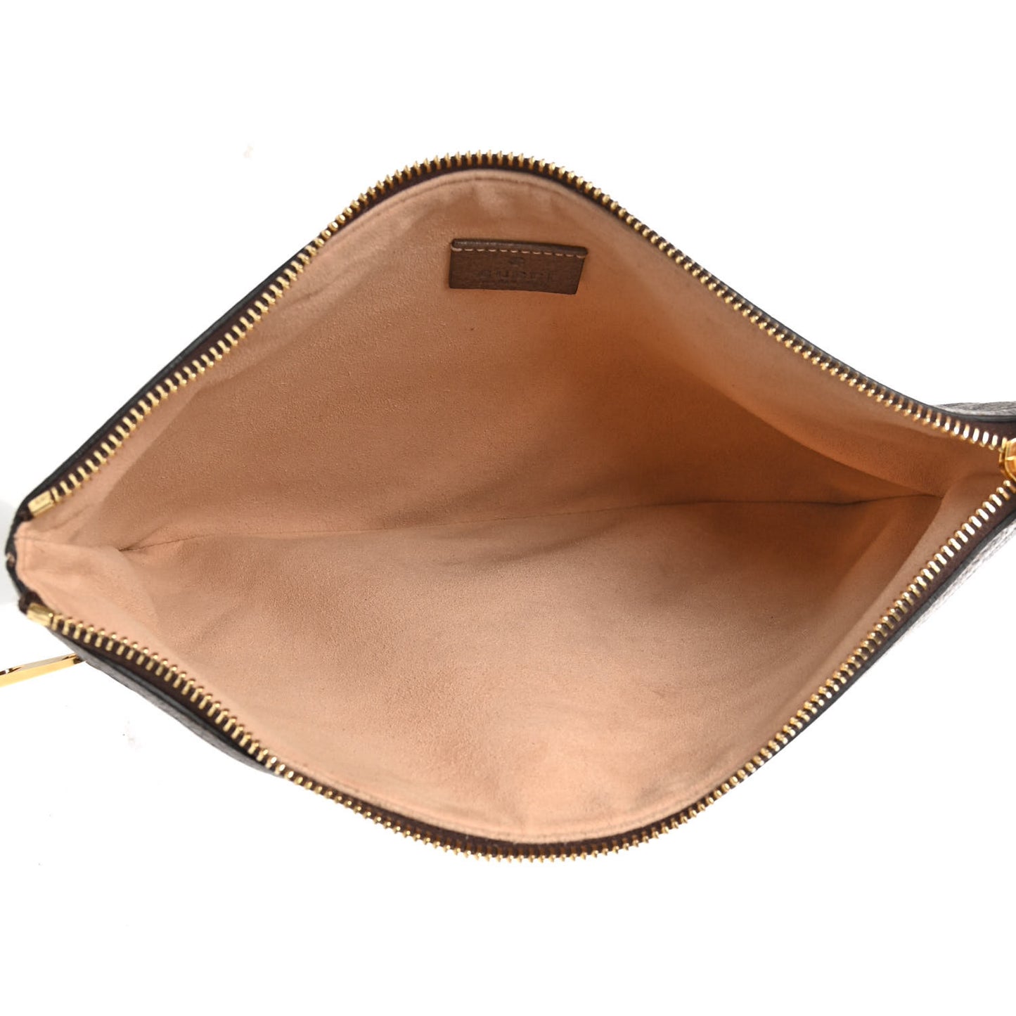 GG Supreme Monogram Large Ophidia Pouch Clutch Brown