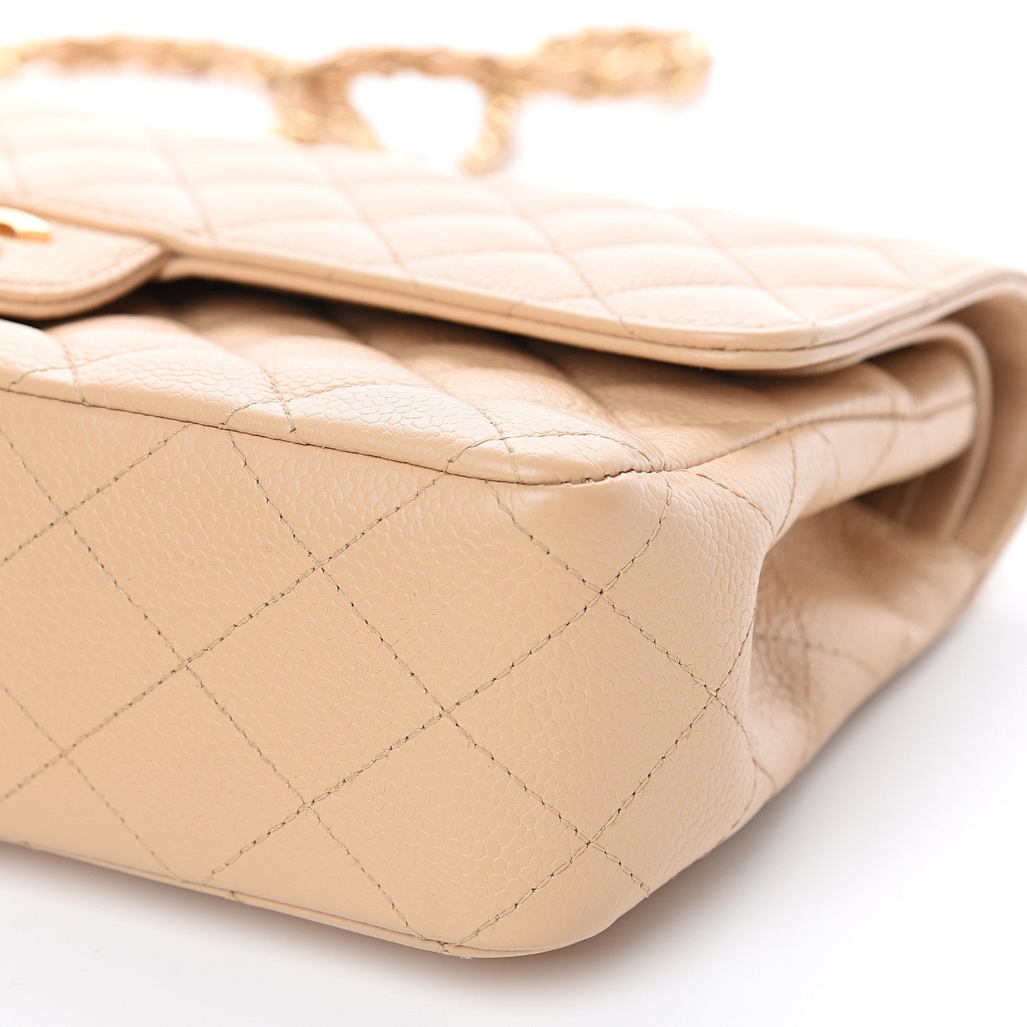 Chanel Caviar Quilted Medium Double Flap Beige 8 of 11