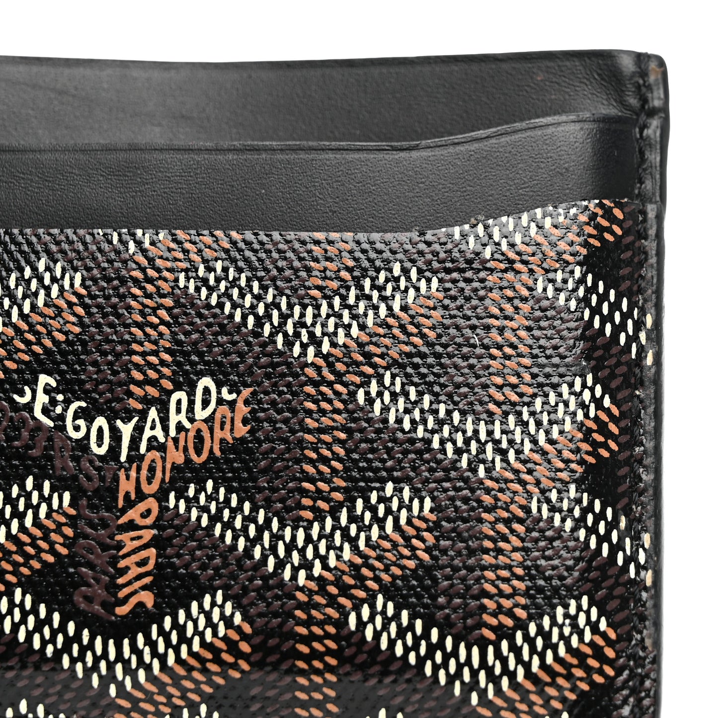 Goyardine Saint Sulpice Card Holder Black