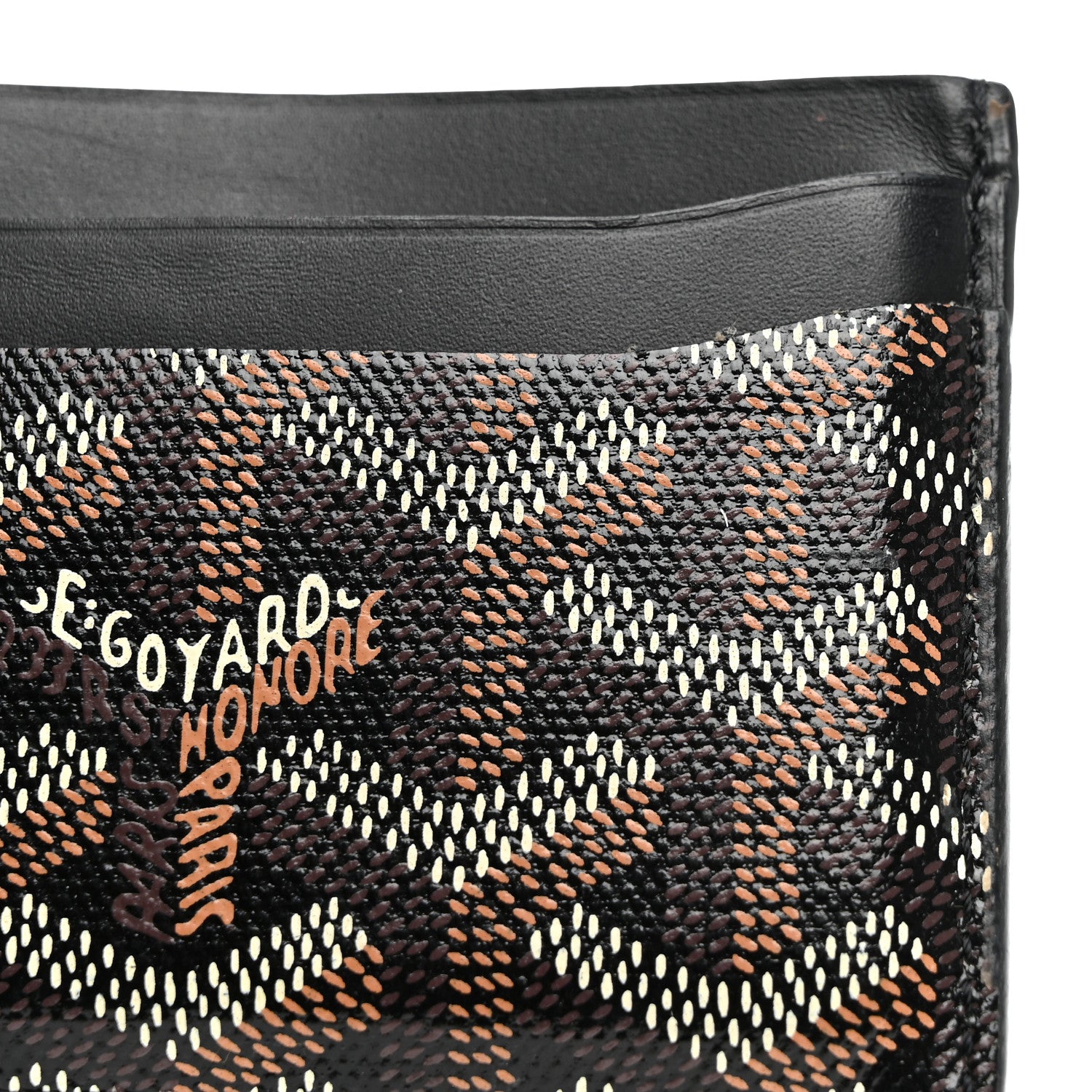 Goyard Goyardine Saint Sulpice Card Holder Black 9 of 11