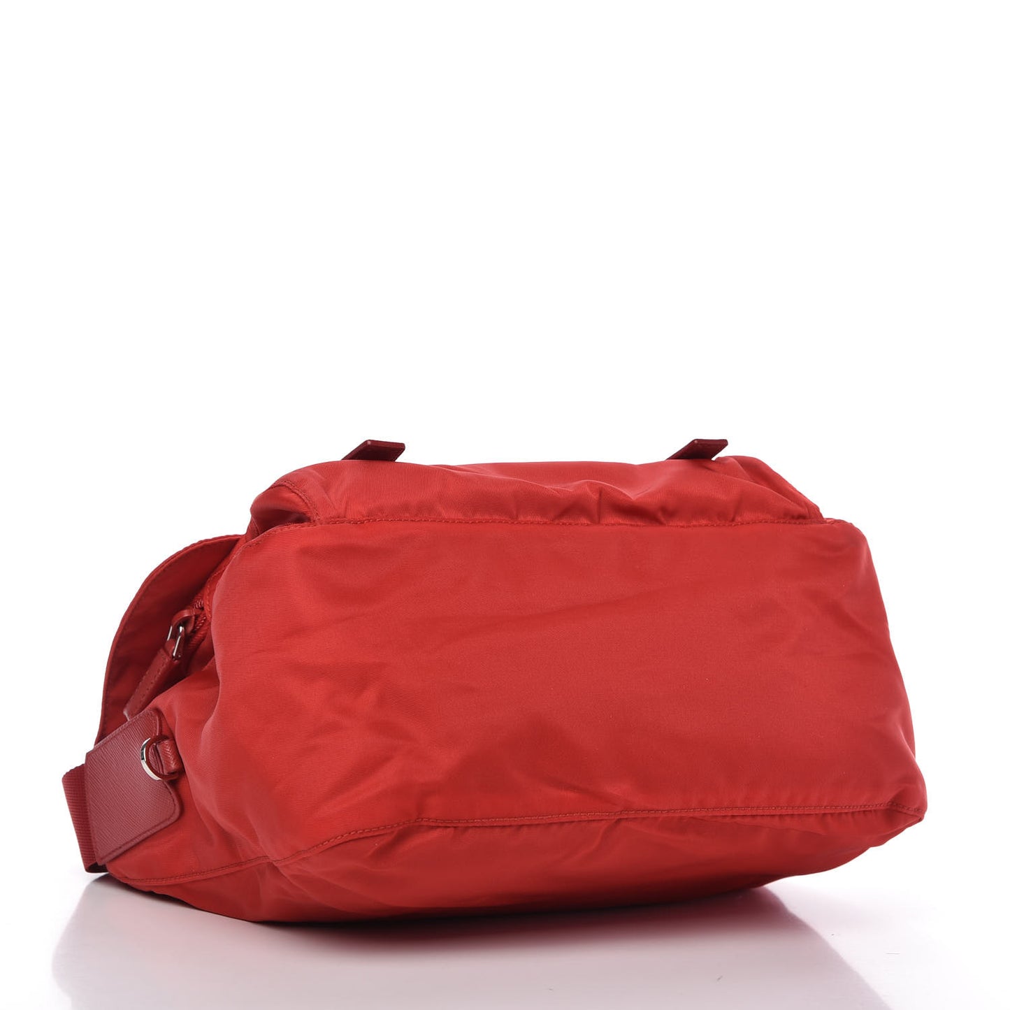 Tessuto Nylon Saffiano Messenger Bag Red
