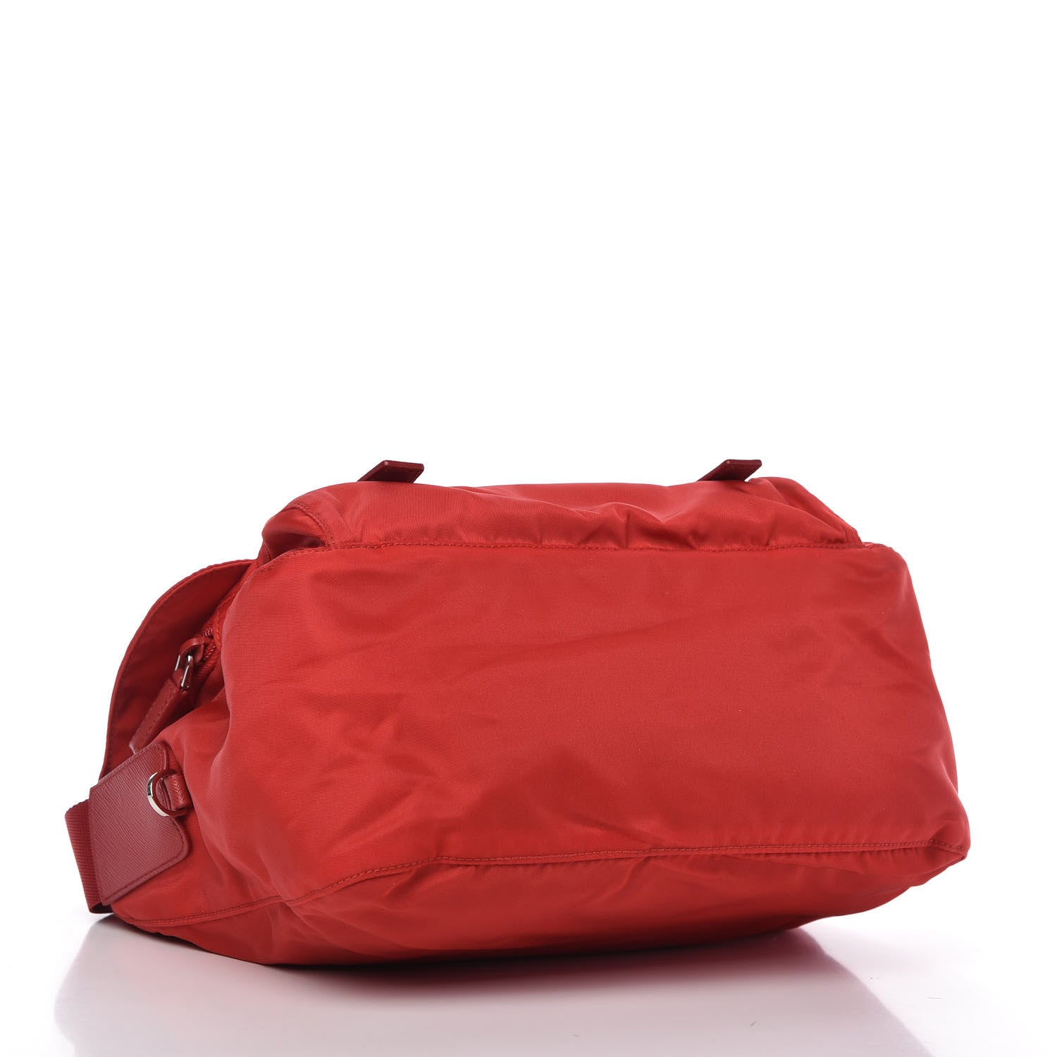 Prada Tessuto Nylon Saffiano Messenger Bag Red 4 of 10