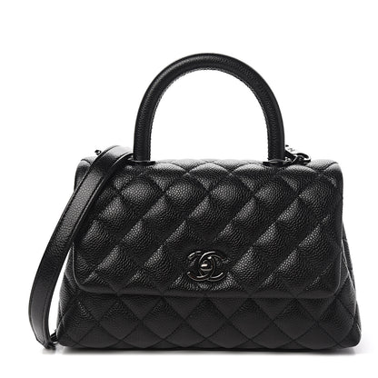 Chanel Caviar Quilted Mini Coco Handle Flap So Black 1 of 10