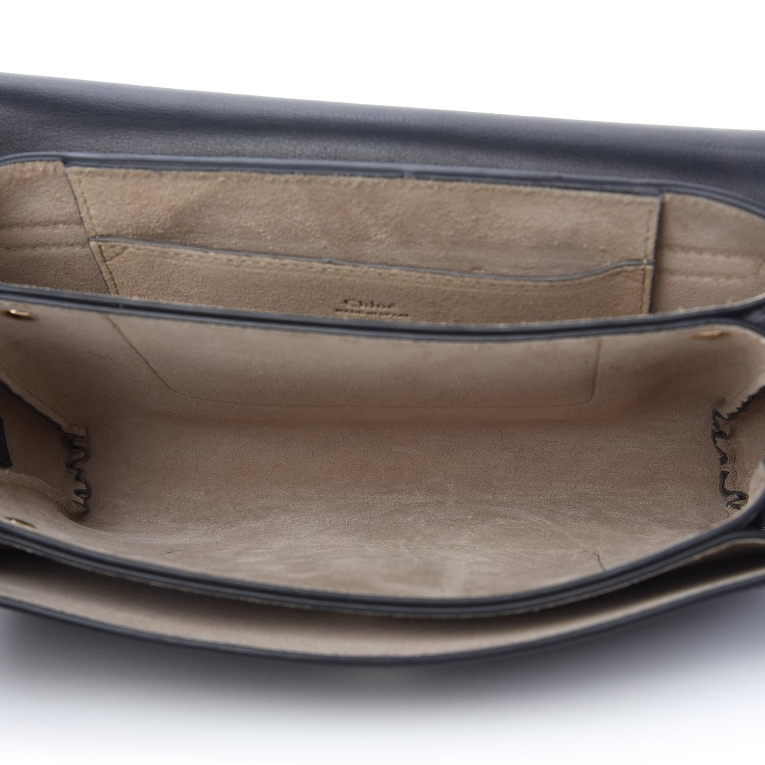Chloe Suede Calfskin Small Faye Shoulder Bag Black 5 of 10