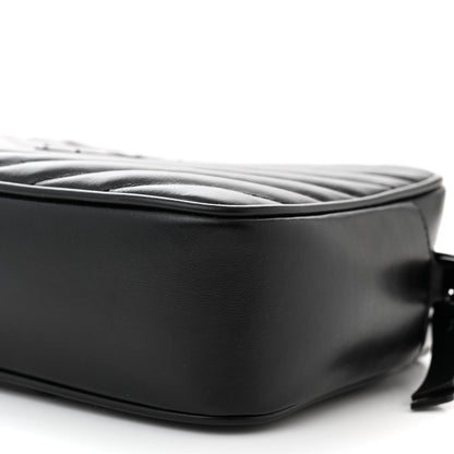 Saint Laurent Calfskin Matelasse Monogram Monochrome Lou Camera Bag Black 10 of 10