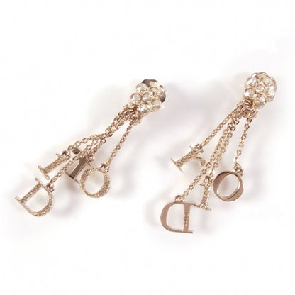 Christian Dior Gold Mini Flower Clip On Earrings 1 of 4