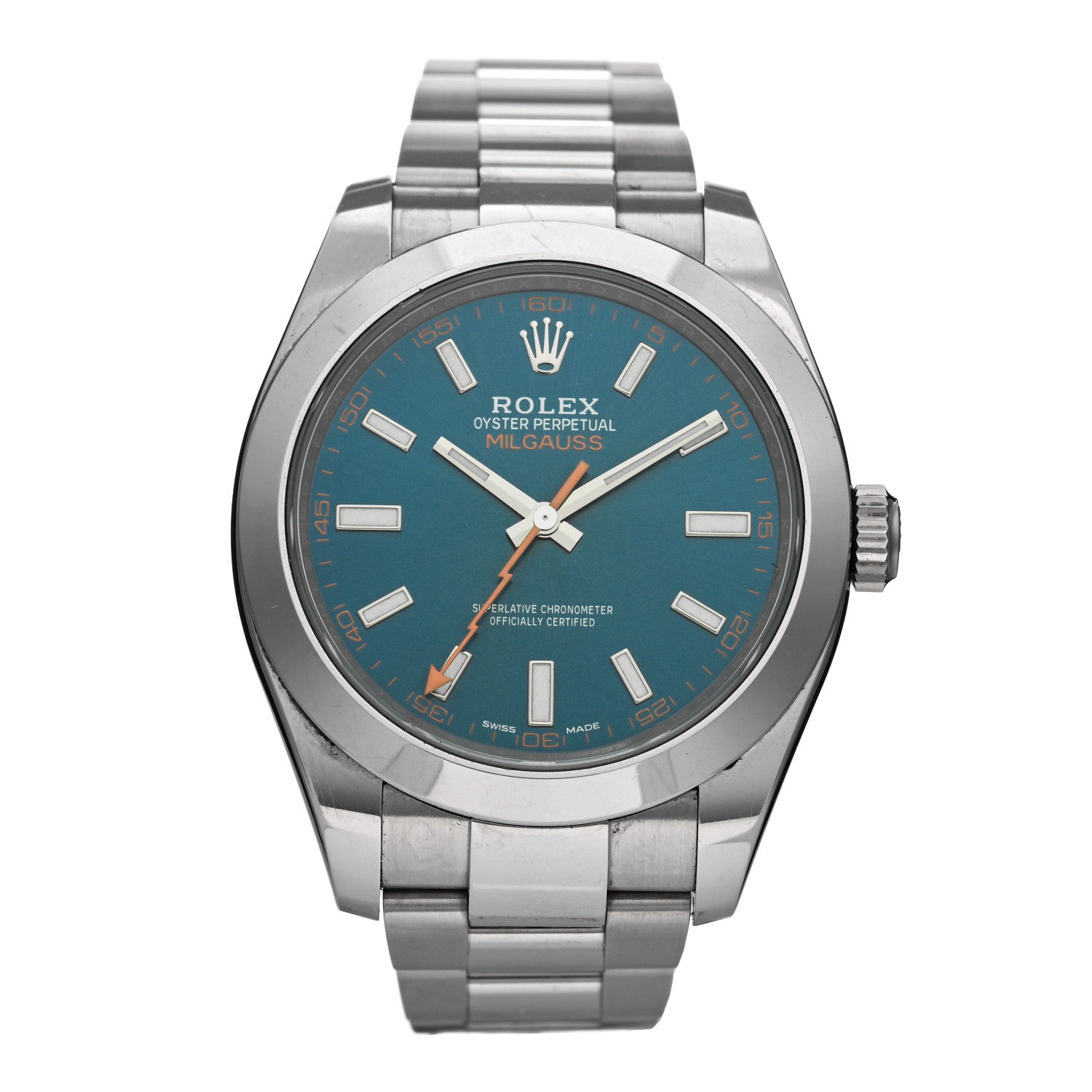 Rolex Stainless Steel 40mm Oyster Perpetual Milgauss Watch Z-Blue 116400GV 1 of 5