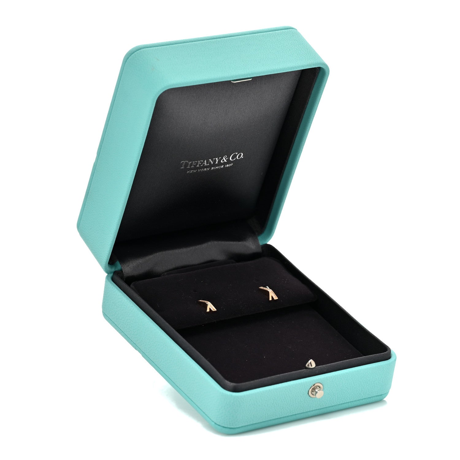Tiffany 18K Rose Gold Diamond Atlas X Earrings 6 of 6