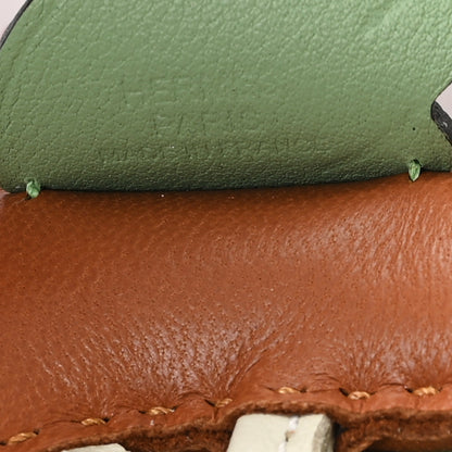 Hermes Milo Lambskin Grigri Rodeo Pegase Horse Bag Charm PM Craie Gold Vert Criquet 3 of 5