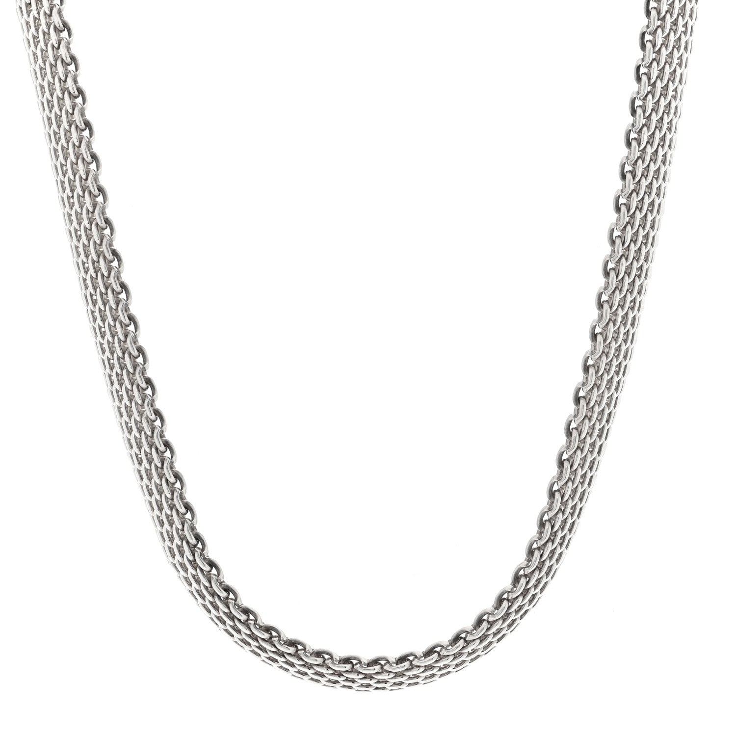Tiffany Sterling Silver Somerset Mesh Necklace 1 of 6