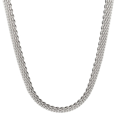 Tiffany Sterling Silver Somerset Mesh Necklace 1 of 6