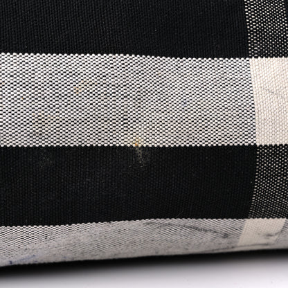 Burberry Coated Canvas Mega Check Medium Doodle Tote Black White 22 of 22
