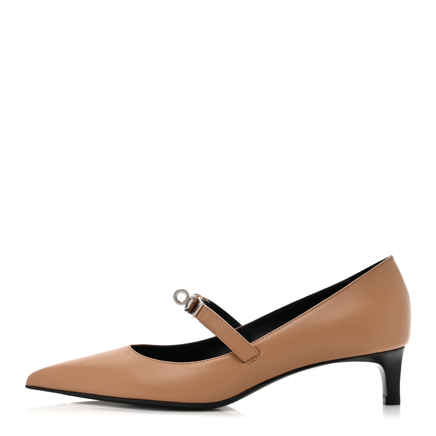 Hermes Calfskin Kiara 40 Pumps 38 Naturel Clair 1 of 9